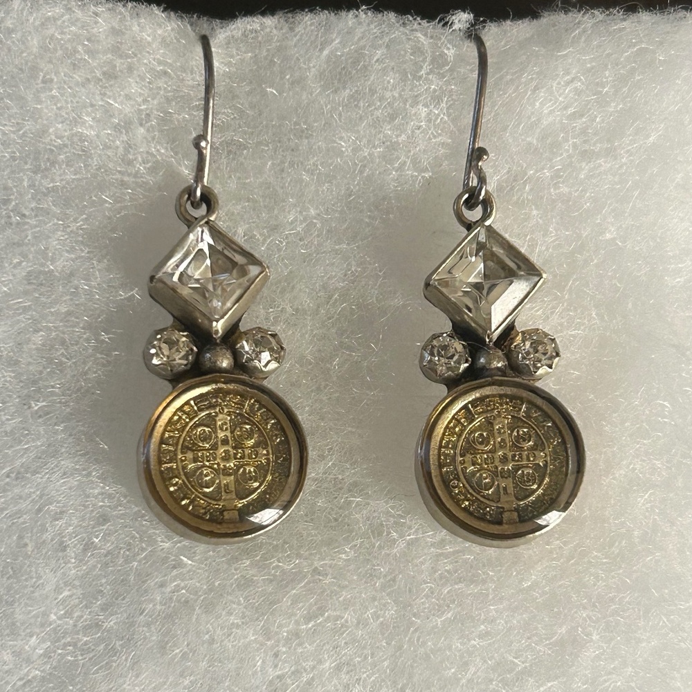 Virgin Saints & Angels San Benito Lucia Earrings. NWOT